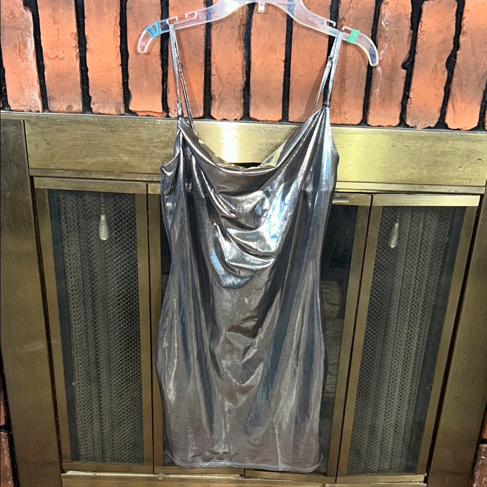Forever 21 Metallic Silver Dress